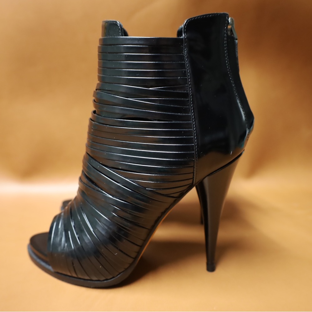 Givenchy Peep toe booties Patent leather multi strap